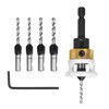 UNOSEKS Countersink with Depth Stop, 6-Piece Countersink Drill Bit Set,