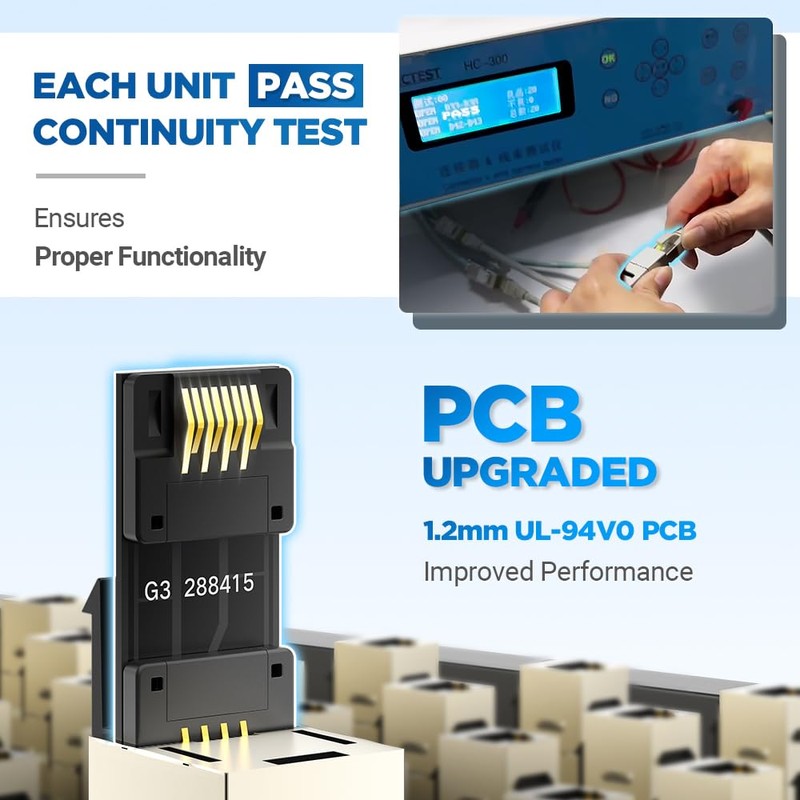 AMPCOM CAT7 Inline Coupler RJ45 STP Keystone Jack, Shielded Female