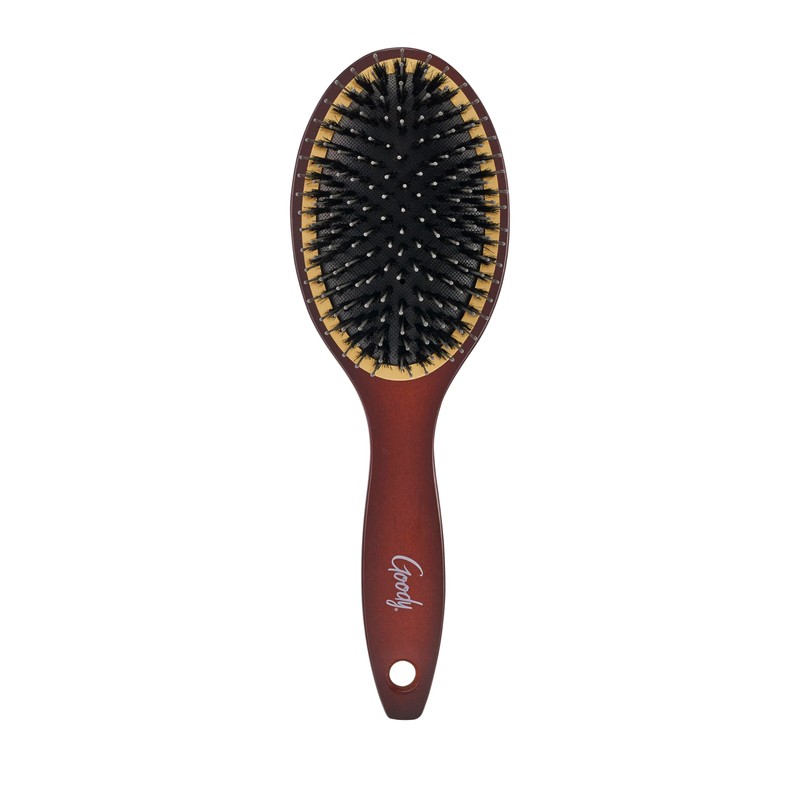 Goody Ceramic Hair Brush, Oval Cushion - Natural Boar and
