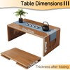 Folding Coffee Table, Low Coffee Table for Sitting on The