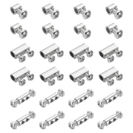 PATIKIL Wire Rope Clips, 60 Pcs Metal Cable Clamps Wire Lock Rope Fittings Clip with Screws for Cable, 3 Style B/D/E