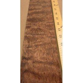 Waterfall Bubinga Figured Kewazinga Wood Veneer 3.5" x 14" raw 1/42" Thickness