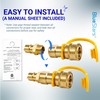[100% Solid Brass] BlueStars 1/2 inch Gas Quick Connect Kit
