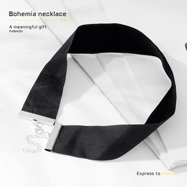 Chennie Punk Black Velvet Choker Necklaces Adjustable Soft Choker Necklace Fashion Simplicity Chain Jewelry for Women and Girls