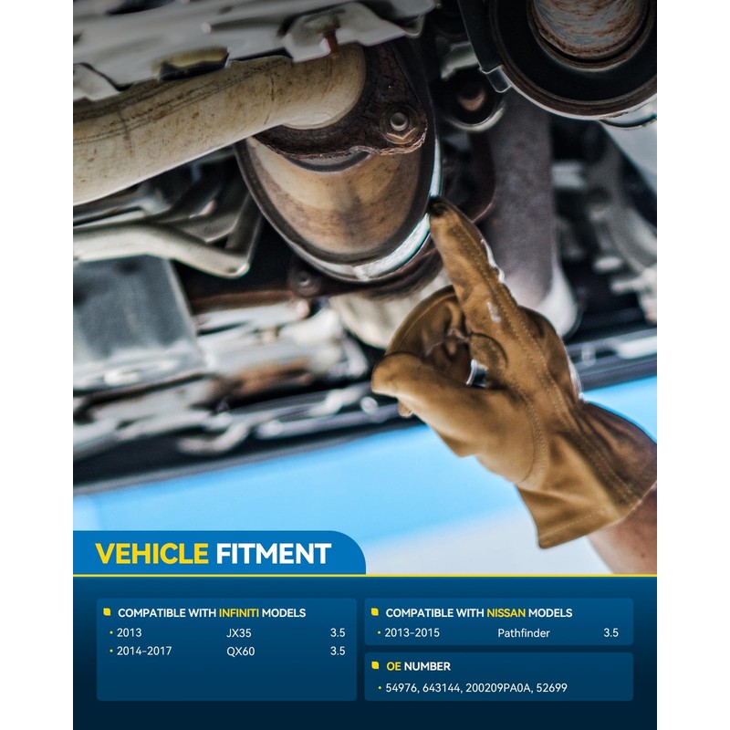 PHILTOP 1PC High Flow Catalytic Converter for 2013-2019 Pathfinder 3.5L,