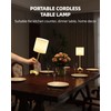 Cordless Table Lamp, 8000mAh Battery Operated Lamp with Stepless Dimming,