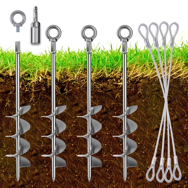 Tyalez 18 inch Fully Welded Ground Anchor Screw in Heavy
