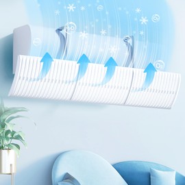 SpotDoo Air Conditioner, Wind Protection, Direct Impact Protection, Air Conditioner, Wind Protection, Up and Down 270° Wind Direction, Adjustable, 10.6 x 35.4 inches (27 x 90 cm), 99% Wall Air Conditioner Compatible, Condensation Prevention, Energy Saving, No Tools Required, Easy to Install, Bedroom, Baby, Nursing, Office, Home, Commercial Use