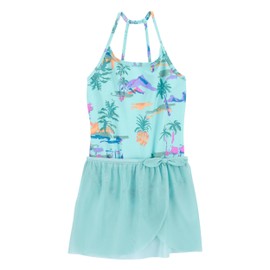 OshKosh B'Gosh Girls' Two-Piece Swimwear, Tropical Vintage Print