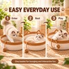 Interactive Woven Cat Bed with Toy Tail – 3-in-1 Cotton