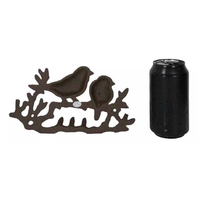 Ebros Gift Cast Iron Rustic Lovebirds Perching On Twig Branch