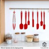 CasaVida Silicone Spatula Set, 8 Pcs, Red