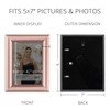 Langdon House 5x7 Picture Frames (Rose Gold, 3 Pack), Contemporary