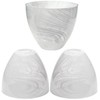 GoldSwift 3 Pack White Alabaster Bell Shade Glass Lamp Shade