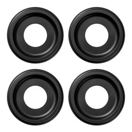 ELFCAB 4 Pack Black Molded Nylon Ceiling Medallion for Light Fixtures and Ceiling Fans 10"OD x 4"ID x 1"P (Fits Canopies up to7-1/4")