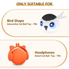 ORSDA 3 PCS Replacement Refills, Feather Tail, Elastic Net Tail, Plush Shrimps for Automatic Kitten Toys, only Suitable T93&T96 Cat Ball Toy