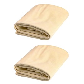 QUALDESN 2 PCS Chamois Leathers For Cars, 30 x 40cm Soft Shammy Leather Cloth for Car, Ultra-Absorbent and Scratch-Free for Car Detailing, Windows, or Motorcycle Cleaning, Reusable and Quick-Dry