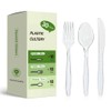 Irekamons Plastic Silverware Set, 30-Piece Disposable Plastic Utensils for Parties,