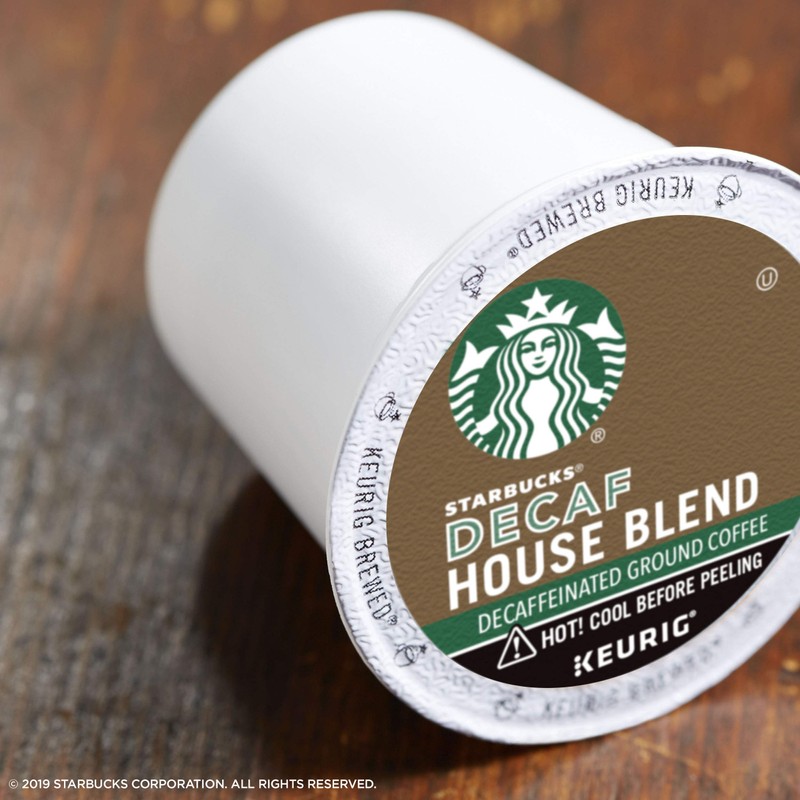 Starbucks Decaf K-Cup Coffee Pods, House Blend for Keurig Brewers,