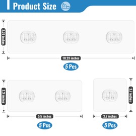 EILKBLA 15 Pack Shower Caddy Adhesive Replacement, Shower Adhesive Strips with Strong Adhesive, No Drilling Shower Shelf Adhesive Replacement, Adhesive for Shower Caddy & Kitchen Racks