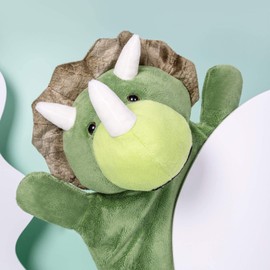 HomeTop Premium Classic Rubber Hot and Cold Water Bottle with Cute Stuffed Triceratops Cover(2 Liters, Green/Triceratops)