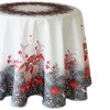 Raebel Christmas Tablecloth, Round, 150 cm, Elk with Red Nose,