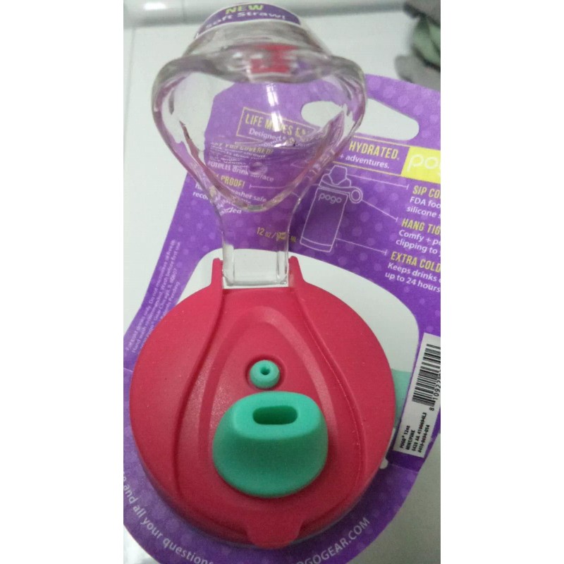 POGO 12 Oz MINT PINK Stainless Steel Vacuum Insulated WATER