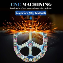 IUVWISN Wider Footpegs CNC for Surron LBX/E-Ride Pro SS/SR/S, Dirt Bike Foot Pegs Non-Slip Wider Design with Heavy-Duty Spring for Sur Ron Eride Pro SS 2.0/3.0 Quenching