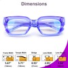 VISOONE Retro Rectangle TR90 Small Face Blue Light Blocking Glasses