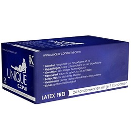 KAMYRA Unique C.2 PULL - Preservativos sin látex, con cinta de desenrollado rápido, también se puede utilizar con lubricantes a base de aceite, 24 x 3 unidades