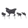 4Pcs Hen Chicken Silhouette Hollow Stake Design Cute Hen Chicken