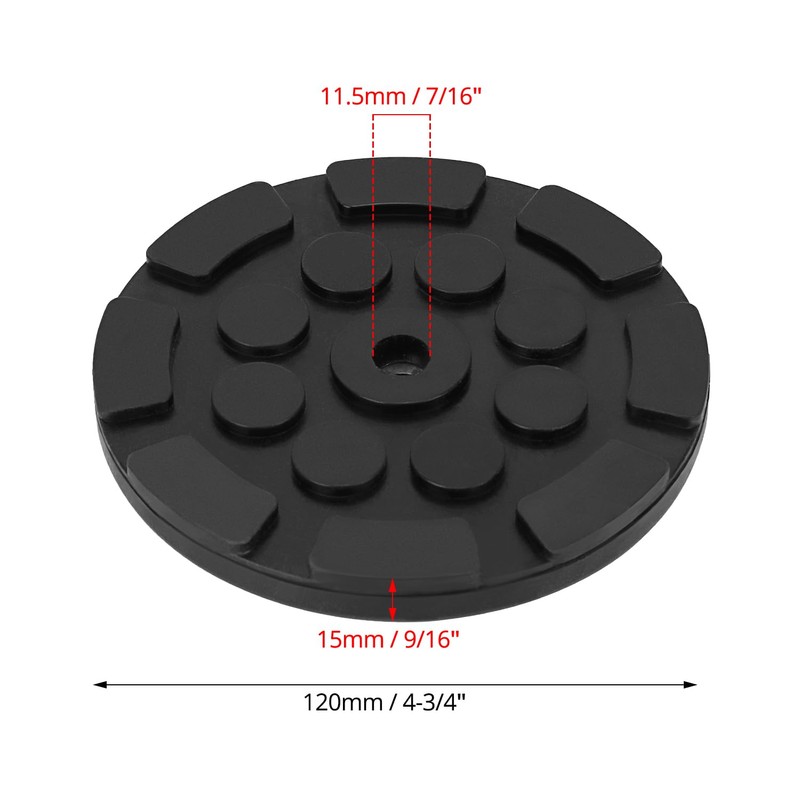 QWORK® Set of 4 Rubber Plates Rubber Pad Diameter 120
