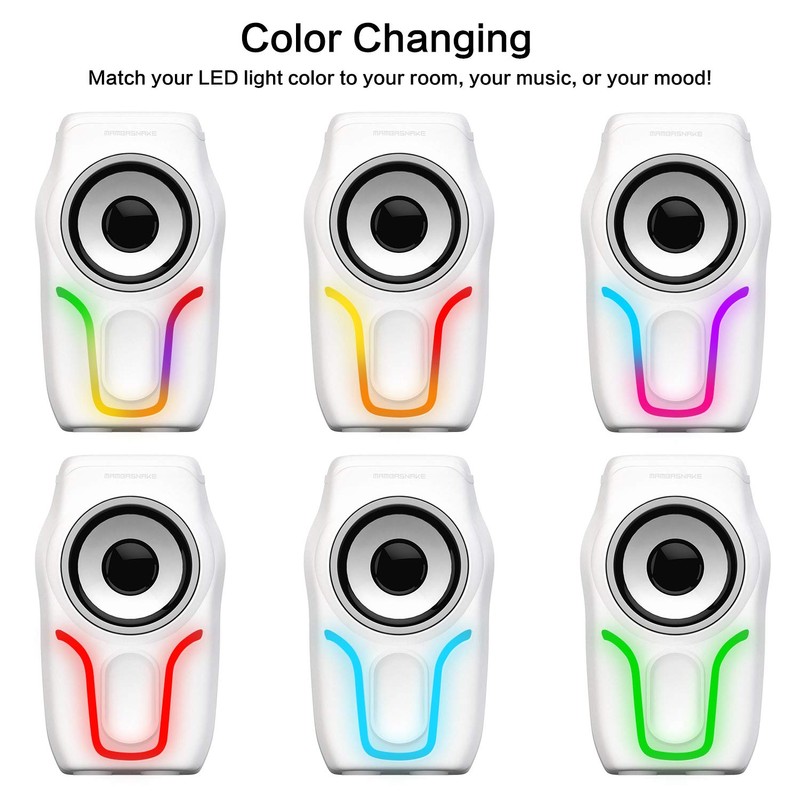 MAMBASNAKE Computer Speakers, 2.0 USB Powered PC Speakers Stereo Volume