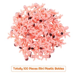 selizo 100pcs Tiny Plastic Mini Babies for Baby Shower Games and Ice Cubes (1 Inch)