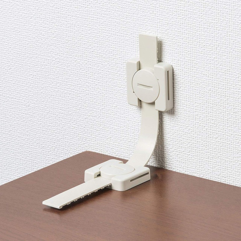 Sanwa Supply QL-60N Earthquake-resistant Stoppers (Long, Fall Prevention, 4 Pieces)