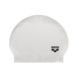 Arena Unisex Soft Latex II Swim Cap for Women and Men Fitness Swimmers Intensive Training Durable Soft Elastic Bathing Flat Cap, White/Black