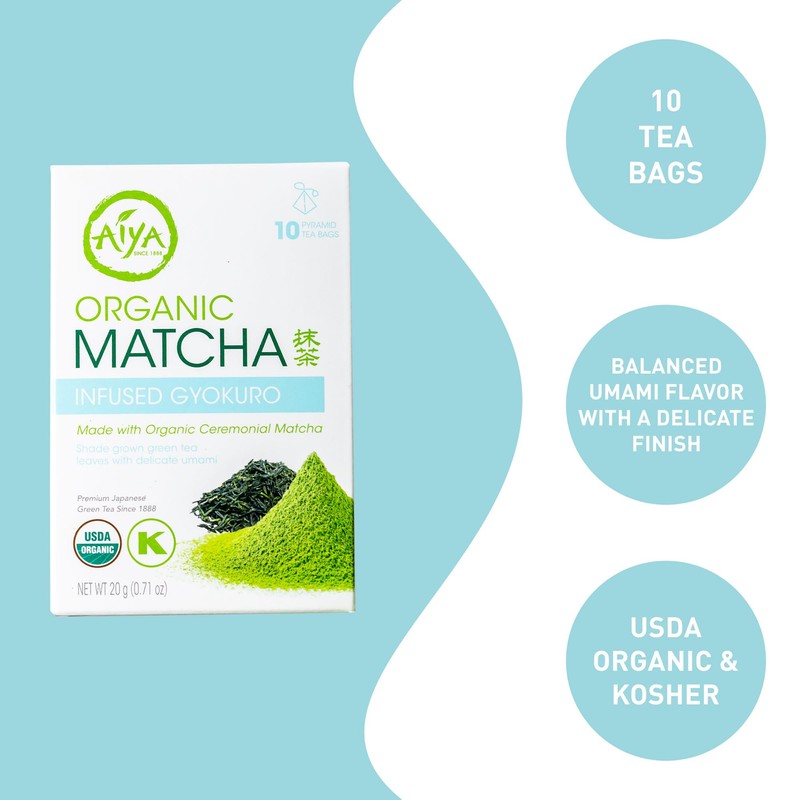 Aiya Organic Matcha Infused Gyokuro | Organic Ceremonial Matcha Green