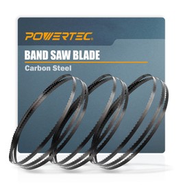 POWERTEC 63-1/2 Inch Bandsaw Blades Assortment for Woodworking, Band Saw Blades for Sears Craftsman and Hitachi 10" Tilt Head Band Saw, 3PK (13605)