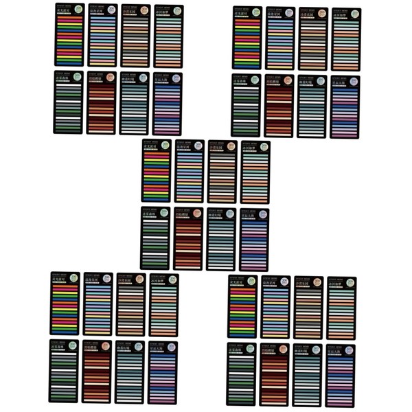 Operitacx 40 Blatt Bunte Haftnotizen Anmerkungsregisterkarten Bunte Lesestreifen Tragbare Satzmarkierungen