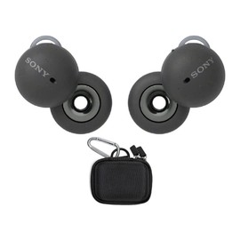 Sony LinkBuds Truly Wireless Earbuds (Dark Gray) Bundle with Hard EVA Travel Case (2 Items)