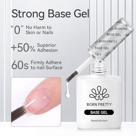 BORN PRETTY 15 ml semi-permanenter Nagellack, Basisgel, Basislack, kein Wischen, Basislack, Nagellack, Gel, semi-permanent, UV, LED, Soak Off Nail Polish