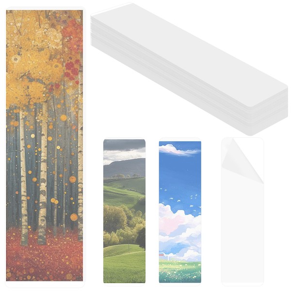 120pcs Bookmark Sleeves, Bookmark Laminating Sheets Suitble for Protecting Bookmarks