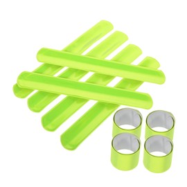 KICHOUSE 10pcs Reflective Bands for Night Walking High Visibility Slap Bracelets for Running and Cycling Comfortable Fit Reflective Wristbands for Outdoor Activities Glow Dark Safety