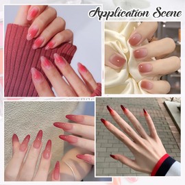 SUTOKAKA 2 Pack Ombre Nail Pigment Powder Set Mixed Color Solid Gradient Nail Powder Palette Nail Glitter Rub on Dust for Nail Art Design Manicure Accessories