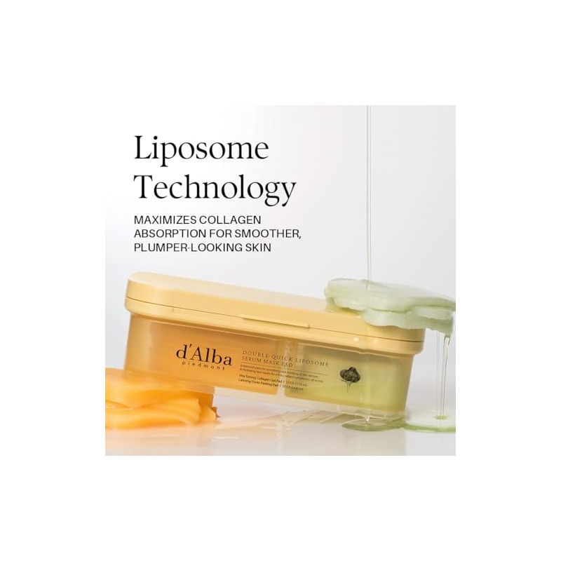 d'alba Piedmont Double Quick Liposome Serum Mask Pad Set -