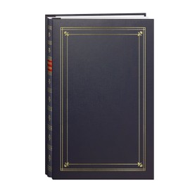 Pioneer Photo 200-Pocket Post Bound Bay Blue Leatherette Photo Album with Gold Accents for 4 by 6-Inch Prints