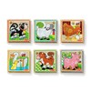 Melissa & Doug Farm Wooden Cube Puzzle with Storage Tray