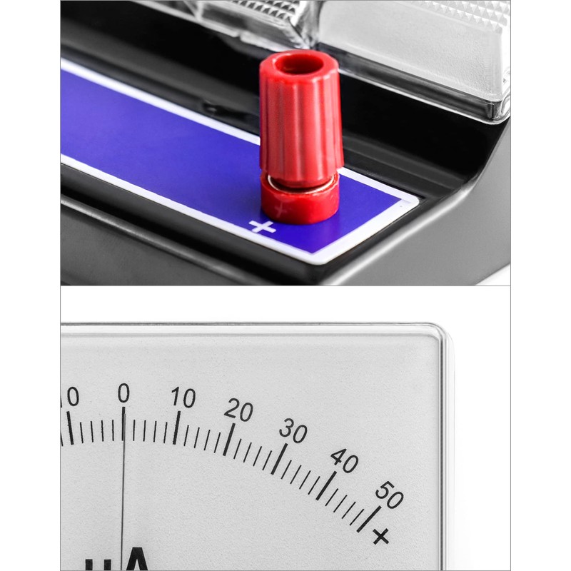 QWORK Galvanometer, Dual Range +/-50-0-50µA, DC Moving Coil Ammeter, 1