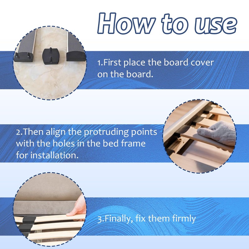 Scettar 48 Pcs Plastic Bed Slat Caps, Bed Slat Ender