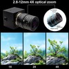 QILOVE 1080P 30fps USB Camera 2.8-12mm Manual Zoom Webcam with